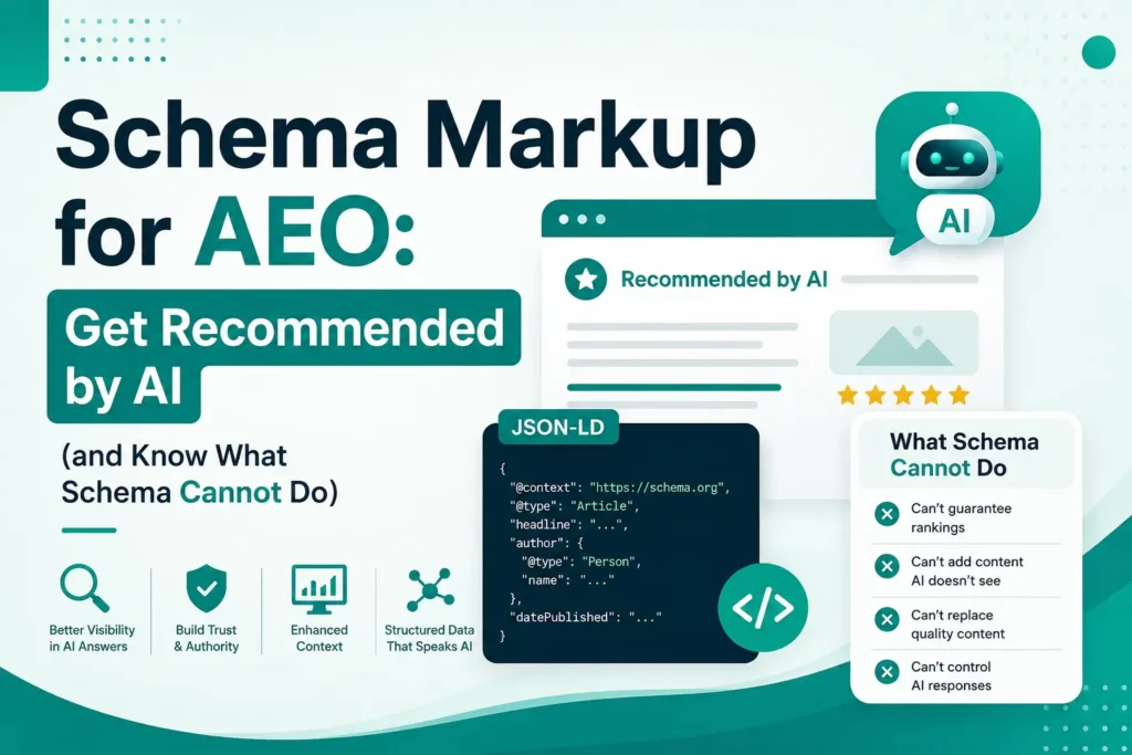 Schema Markup for AEO: Get Recommended by AI (and Know What Schema Cannot Do)
